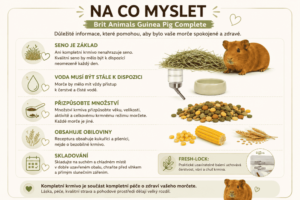 Brit Animals Tipy pro zdravé a spokojené morče